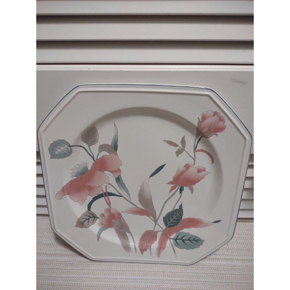 Mikasa Continental Silk Flowers F-3003 12 1/4" floral chop plate platter